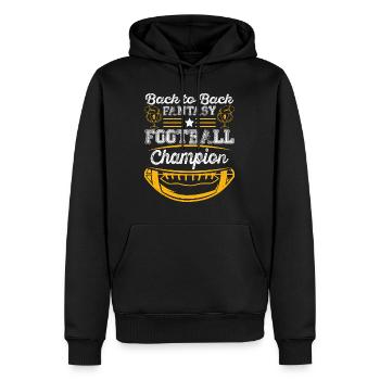 Back to Back Fantasy Football Champion - Men’s Premium Organic Hoodie - black - Front - Nico (187cm)
