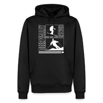 Skishirt, Deer Valley Souvenir Skisnowboard - Männer Premium Bio Hoodie - Schwarz - Vorne - Nico (187cm)