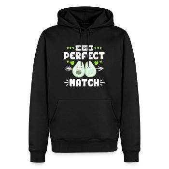Nous sommes un couple parfait Chers végétaliens - Sweat à capuche Premium bio Homme - noir - Devant - Nico (187cm)