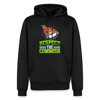 Respectez le commissaire Commish - Sweat à capuche Premium bio Homme - noir - Devant - Nico (187cm)