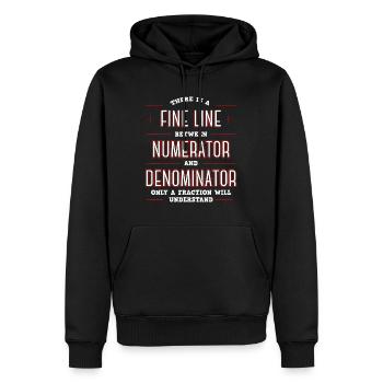 Mathematik Algebraische Brüche Zahlen Verhältnisse Ganze Zahlen Di - Männer Premium Bio Hoodie - Schwarz - Vorne - Nico (187cm)