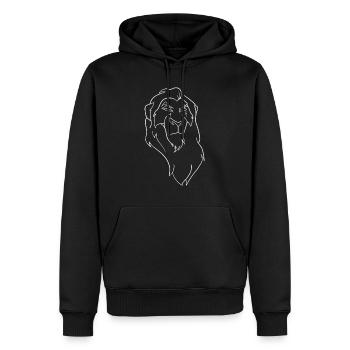 Lion King Scar Line Art Graphicsimbastrengthtigerw - Sweat à capuche Premium bio Homme - noir - Devant - Nico (187cm)