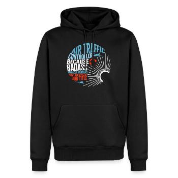 Pilotenhemd, Fluglotse Offizieller Job - Männer Premium Bio Hoodie - Schwarz - Vorne - Nico (187cm)