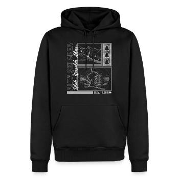 Skishirt, Skigebiet Utah Alta Bergski - Männer Premium Bio Hoodie - Schwarz - Vorne - Nico (187cm)