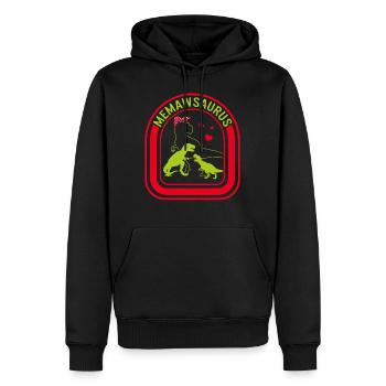 Chemise de grand-mère, Memawsaurus Dinosaur Heart Tee - Sweat à capuche Premium bio Homme - noir - Devant - Nico (187cm)