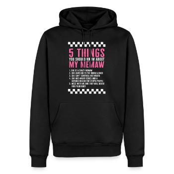 Chemise de grand-mère, 5 choses à savoir - Sweat à capuche Premium bio Homme - noir - Devant - Nico (187cm)