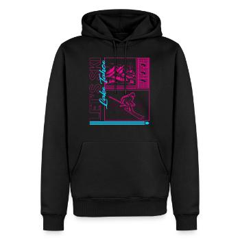 Ski Shirt, Let's Ski Lake Tahoe Mountain Skiing - Männer Premium Bio Hoodie - Schwarz - Vorne - Nico (187cm)