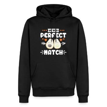 Nous sommes un couple parfait Chers végétaliens - Sweat à capuche Premium bio Homme - noir - Devant - Nico (187cm)