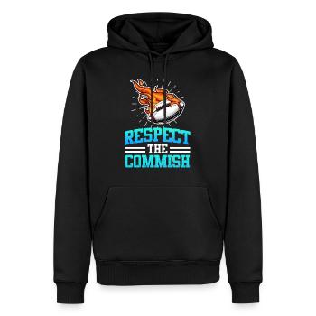 Respectez le commissaire Commish - Sweat à capuche Premium bio Homme - noir - Devant - Nico (187cm)