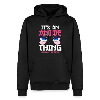 C’est un truc d’anime que vous ne comprendriez pas avec A - Sweat à capuche Premium bio Homme - noir - Devant - Nico (187cm)