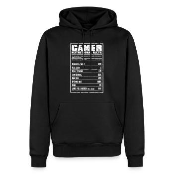 Jeu amusant Gamer Valeur nutritive Cadeau Gamer - Sweat à capuche Premium bio Homme - noir - Devant - Nico (187cm)