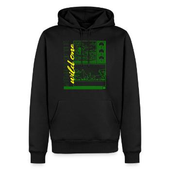 Memaw Shirt, Memaw Of The Wild One Zoo Trip Tee, - Men’s Premium Organic Hoodie - black - Front - Nico (187cm)