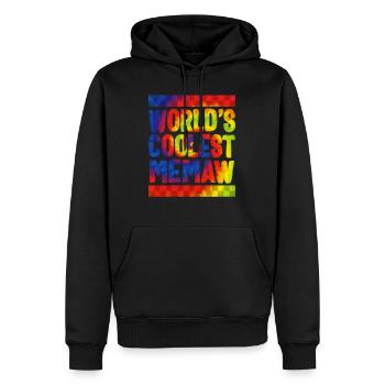 Memaw Shirt, World's Coolest Memaw Tie Dye Tee, - Men’s Premium Organic Hoodie - black - Front - Nico (187cm)