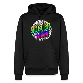 Mutter-Shirt, Fußball Mama süßes Tee, Mama Sport - Männer Premium Bio Hoodie - Schwarz - Vorne - Nico (187cm)