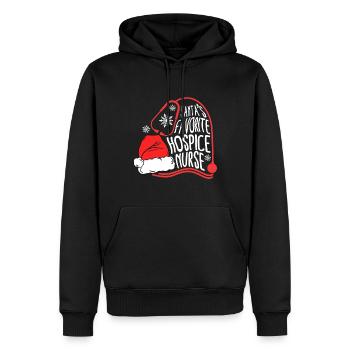 Hospizhemd, die Lieblings-Hospizschwester des Weihnachtsmanns - Männer Premium Bio Hoodie - Schwarz - Vorne - Nico (187cm)