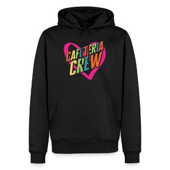 Lunch Lady Shirt, Cafeteria Crew Heart Tee, - Sweat à capuche Premium bio Homme - noir - Devant - Nico (187cm)