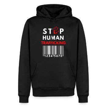 Das Bewusstsein für Menschenhandel beendet es nicht zum Verkauf St - Männer Premium Bio Hoodie - Schwarz - Vorne - Nico (187cm)