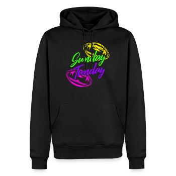 Football Shirt, Sunday Fun Day Football Game Day - Men’s Premium Organic Hoodie - black - Front - Nico (187cm)