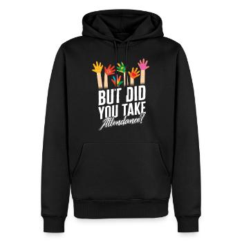 Anwesenheitssekretär Hemd, aber haben Sie genommen - Männer Premium Bio Hoodie - Schwarz - Vorne - Nico (187cm)