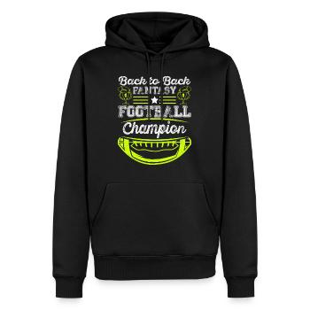 Back to Back Fantasy Football Champion - Men’s Premium Organic Hoodie - black - Front - Nico (187cm)