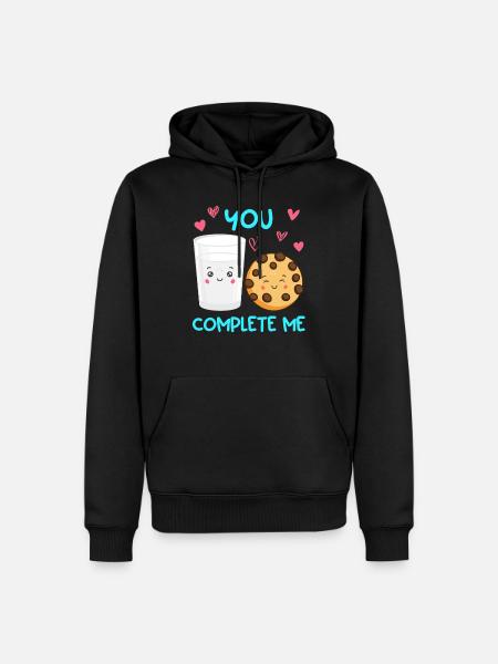 Café Amour Cookies Amoureux Saint-Valentin - Sweat à capuche Premium bio Homme - noir