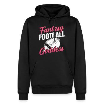 Fantasy Football Goddess Women Fantasy Football - Sweat à capuche Premium bio Homme - noir - Devant - Nico (187cm)