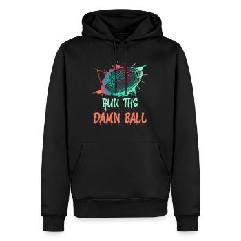 Run the Damn Ball Fantasy Football - Sweat à capuche Premium bio Homme - noir - Devant - Nico (187cm)