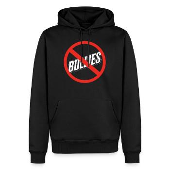 Unity Day Shirt, Mobber Stop Sign Tee, Mobbing - Männer Premium Bio Hoodie - Schwarz - Vorne - Nico (187cm)