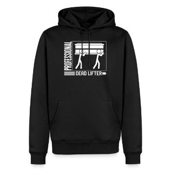 Chemise Embaumeur, Tee-shirt professionnel Dead Lifter, - Sweat à capuche Premium bio Homme - noir - Devant - Nico (187cm)