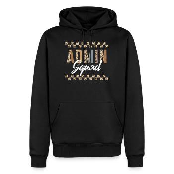 Principal Shirt, Admin Squad Leopard Tee, - Men’s Premium Organic Hoodie - black - Front - Nico (187cm)
