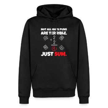Toutes les blagues mathématiques ne sont pas terribles juste somme - Math Te - Sweat à capuche Premium bio Homme - noir - Devant - Nico (187cm)