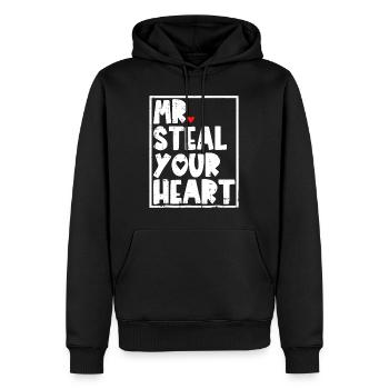 Mr Steal Your Heart Valentinstag Funny V Day Boy - Männer Premium Bio Hoodie - Schwarz - Vorne - Nico (187cm)