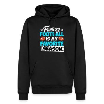 Saison de football Fantasy - Sweat à capuche Premium bio Homme - noir - Devant - Nico (187cm)