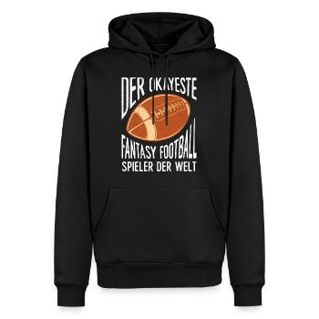 Okayster Fantasy Football Spieler der Welt - Männer Premium Bio Hoodie - Schwarz - Vorne - Nico (187cm)