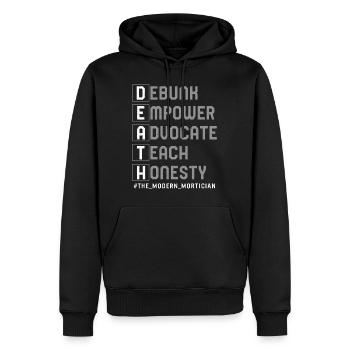 Chemise Embaumeur, Death Modern Mortician Tee, Drôle - Sweat à capuche Premium bio Homme - noir - Devant - Nico (187cm)