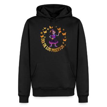 Chemise Dia de los Muertos, Squelette de sucre pour fille - Sweat à capuche Premium bio Homme - noir - Devant - Nico (187cm)
