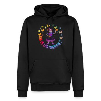 Chemise Dia de los Muertos, Squelette de sucre pour fille - Sweat à capuche Premium bio Homme - noir - Devant - Nico (187cm)