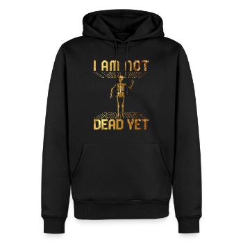 Dia De Los Muertos Shirt, I Am Not Dead Yet - Men’s Premium Organic Hoodie - black - Front - Nico (187cm)