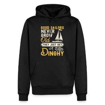 Good Sailors Never Grow Old - Sailing Sailboat Sai - Men’s Premium Organic Hoodie - black - Front - Nico (187cm)