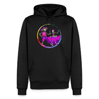 Dia de los Muertos Hemd, Ballett Folklorico Zucker - Männer Premium Bio Hoodie - Schwarz - Vorne - Nico (187cm)