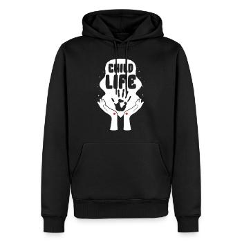 Chemise d’infirmière, tee-shirt de vie enfantine, Semaine des infirmières - Sweat à capuche Premium bio Homme - noir - Devant - Nico (187cm)