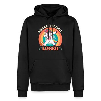 Fantasy Football Loser Licorne Fantasy Football - Sweat à capuche Premium bio Homme - noir - Devant - Nico (187cm)