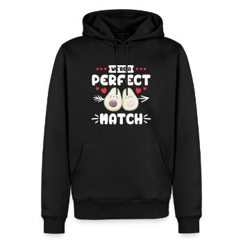 Nous sommes un couple parfait Chers végétaliens - Sweat à capuche Premium bio Homme - noir - Devant - Nico (187cm)