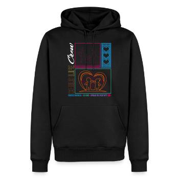 Krankenschwester Shirt, Kind Life Crew Tee, Kinderarzt - Männer Premium Bio Hoodie - Schwarz - Vorne - Nico (187cm)
