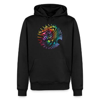 Chemise Dia de los Muertos, Charro Mariachi mexicain - Sweat à capuche Premium bio Homme - noir - Devant - Nico (187cm)