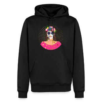 Dia de los Muertos Hemd, kleines Mädchen Zuckerschädel - Männer Premium Bio Hoodie - Schwarz - Vorne - Nico (187cm)