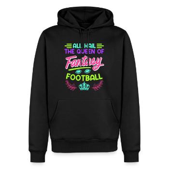 Reine du football Fantasy - Sweat à capuche Premium bio Homme - noir - Devant - Nico (187cm)