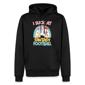 Fantasy Football Loser Je suis nul à Fantasy Football - Sweat à capuche Premium bio Homme - noir - Devant - Nico (187cm)