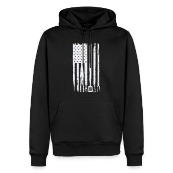 Drôle de conception de barbecue! Pour les amateurs de tabac, griller un - Sweat à capuche Premium bio Homme - noir - Devant - Nico (187cm)