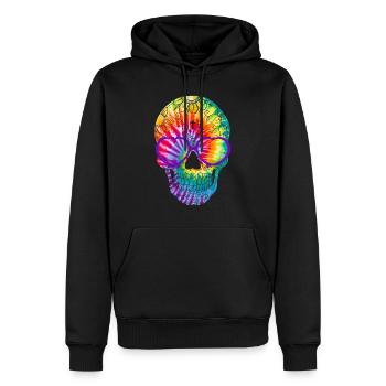 El Dia de Los Muertos Jour des Morts Pourpres - Sweat à capuche Premium bio Homme - noir - Devant - Nico (187cm)